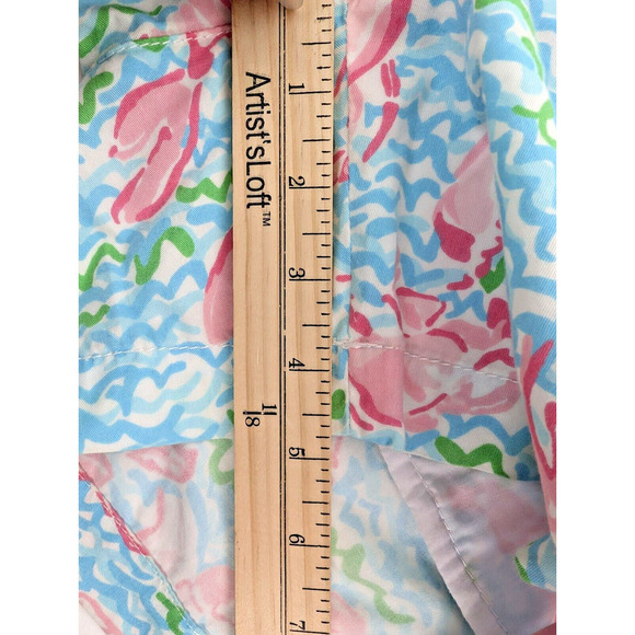 Lilly Pulitzer Callahan Short in Lobstah Roll Size 0 100% Cotton Blue Pink - Picture 8 of 8
